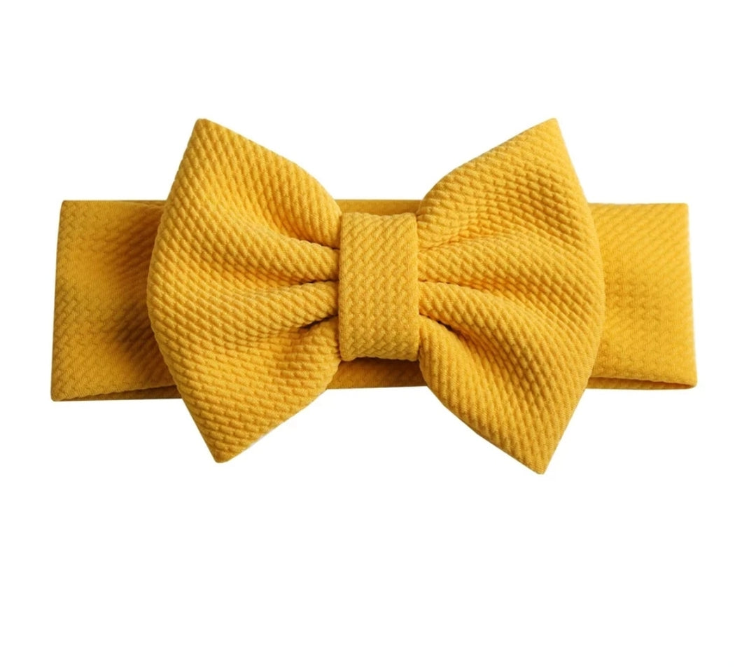 Emma Bow Headwrap - Mustard - Adassa Rose