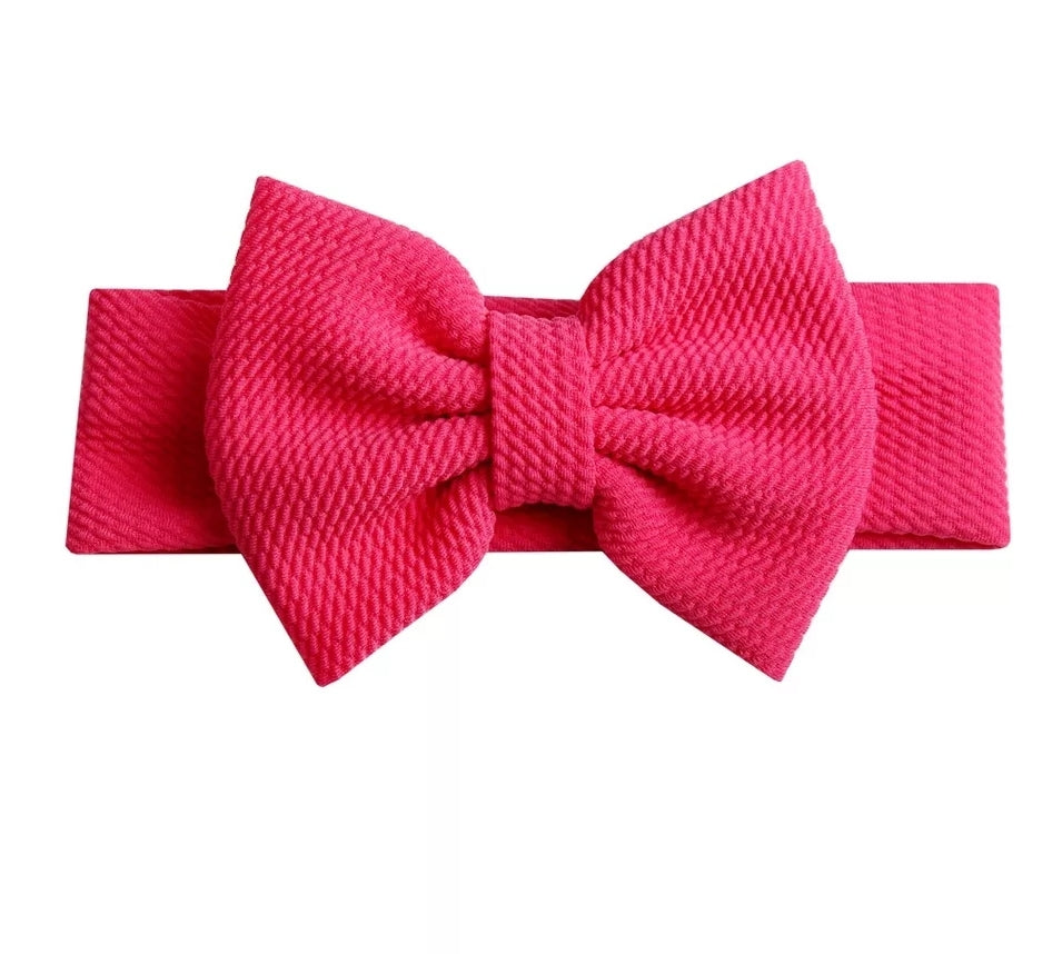 Emma Bow Headwrap - Hot Pink - Adassa Rose